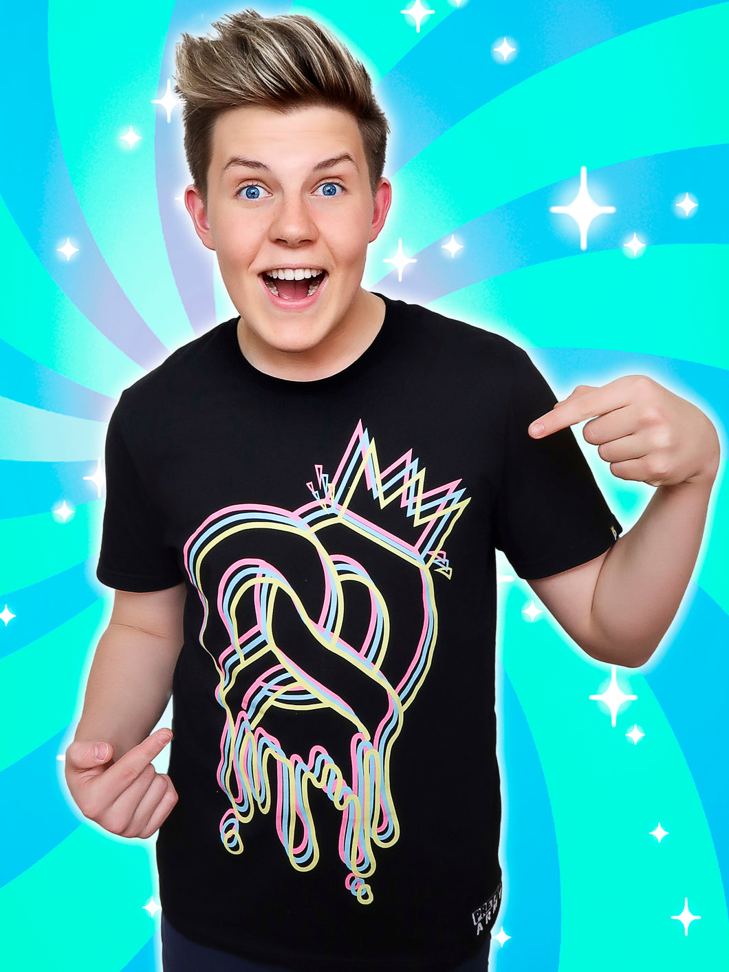 PREZLEY 2MIL BLACK PRETZEL DRIP TEE