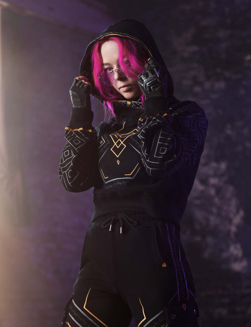 Cryptic Gold 2.0 - Cropped Hoodie