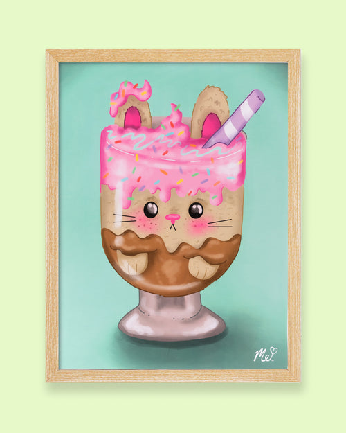 Bunny Sundae Poster
