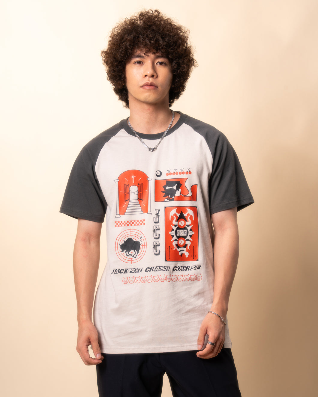 Jackpot Crash Course Baseball Tee