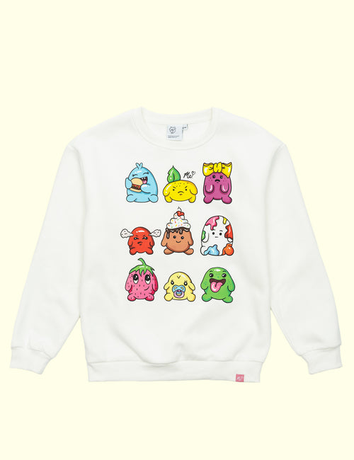 Grid of Blobs Sweatshirt - White