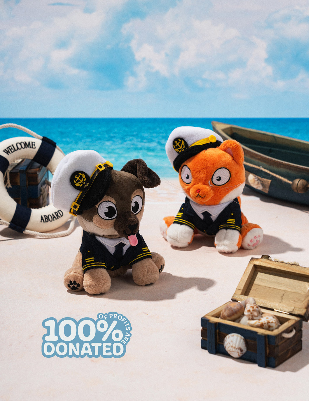 Captain Hudson & First Mate Rolo Uniform Plushies Bundle