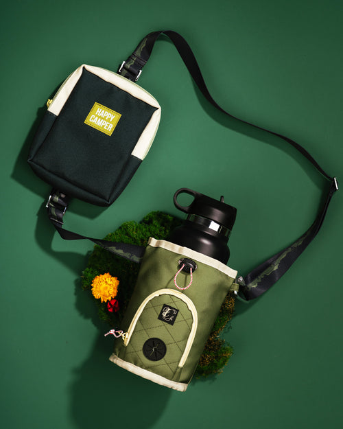 Happy Camper Water Bottle & Sling Bag
