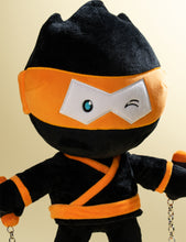 Orange Stealthy Ninja Poseable Plush