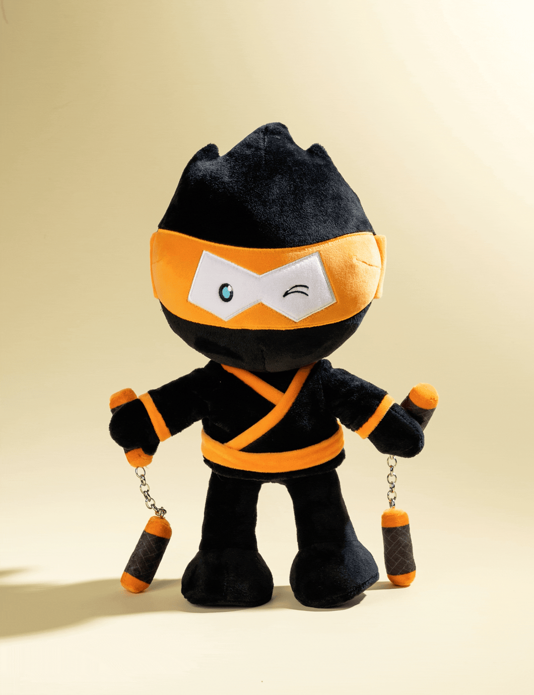 Orange Stealthy Ninja Poseable Plush