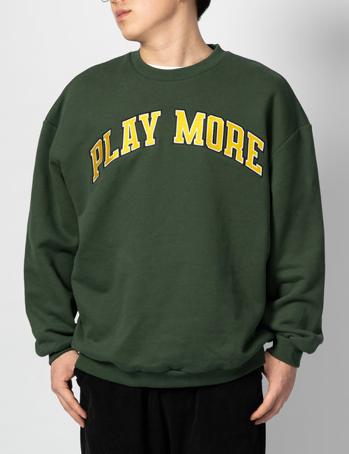 College Text Embroidered Sweatshirt