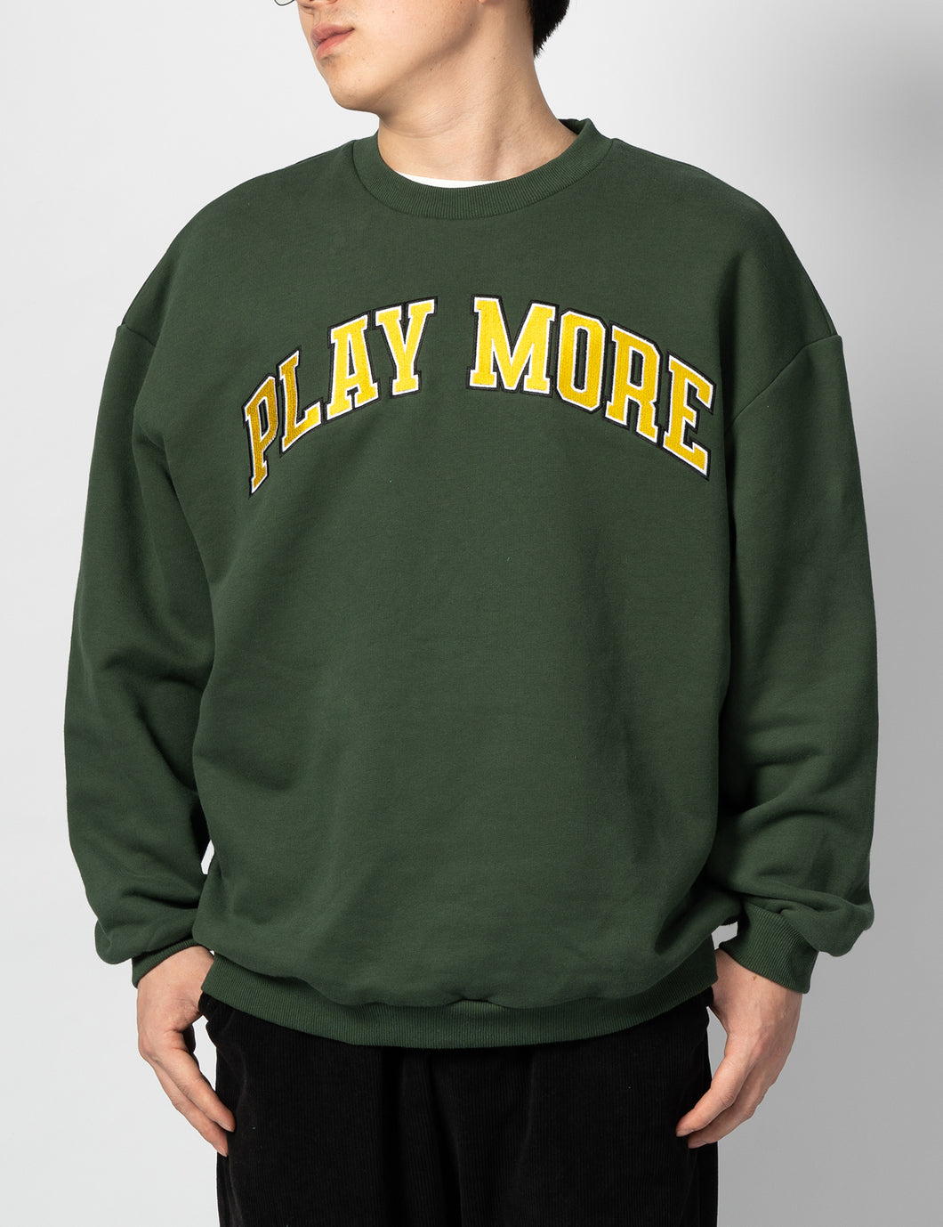 College Text Embroidered Sweatshirt
