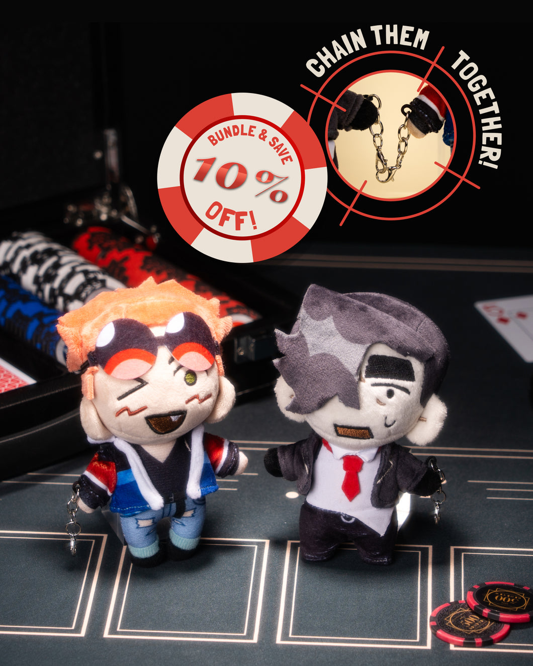 Eddie + Benny Plush Keychain Bundle