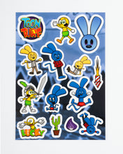 Toon Turf Sticker Sheets x3 + Postcard