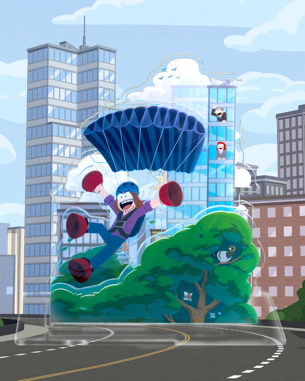 Suction Cup Man Acrylic Standee