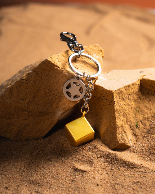 Golden Cube Keychain
