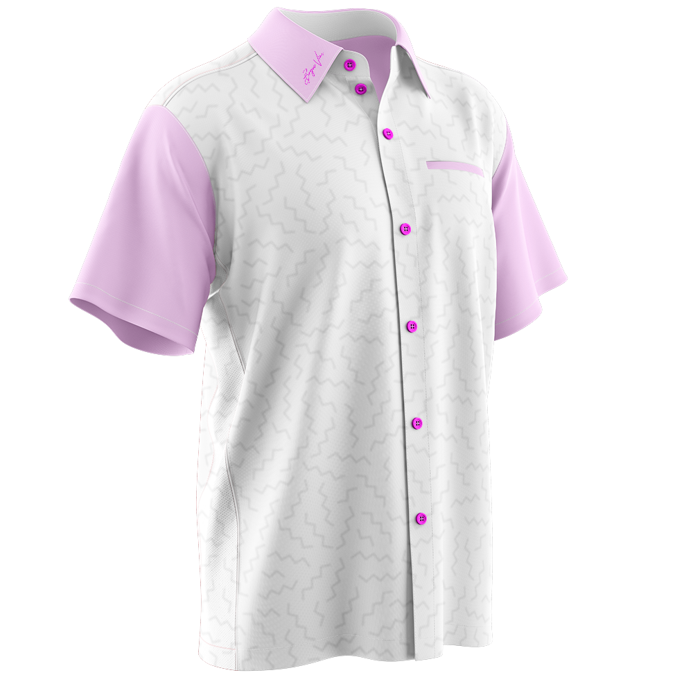 Bryce Vine Button-Up Tee (White/Purple)