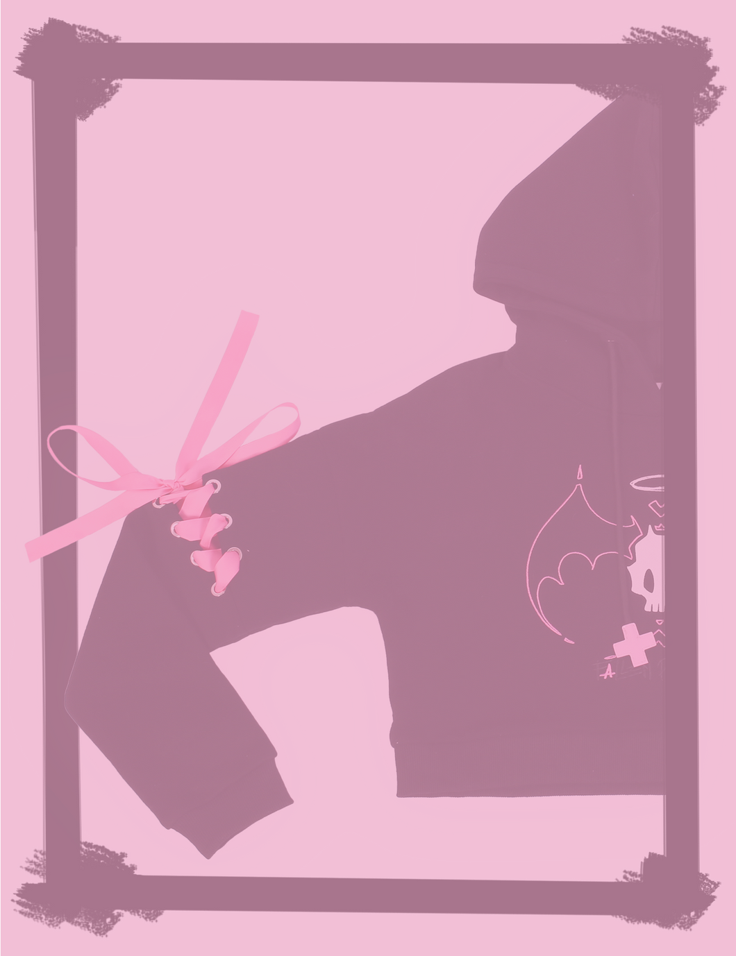 Princess Alex Cropped Cut Sleeve Hoodie