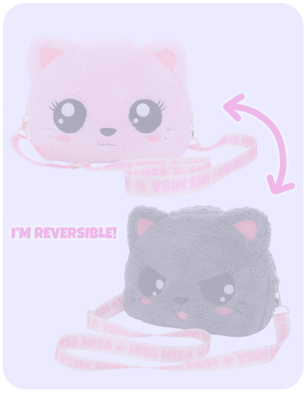 Miss Misa & Moon Reversible Plush Bag