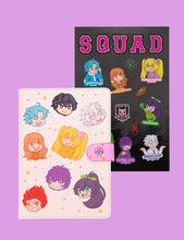 Squad Notebook + Sticker Sheet