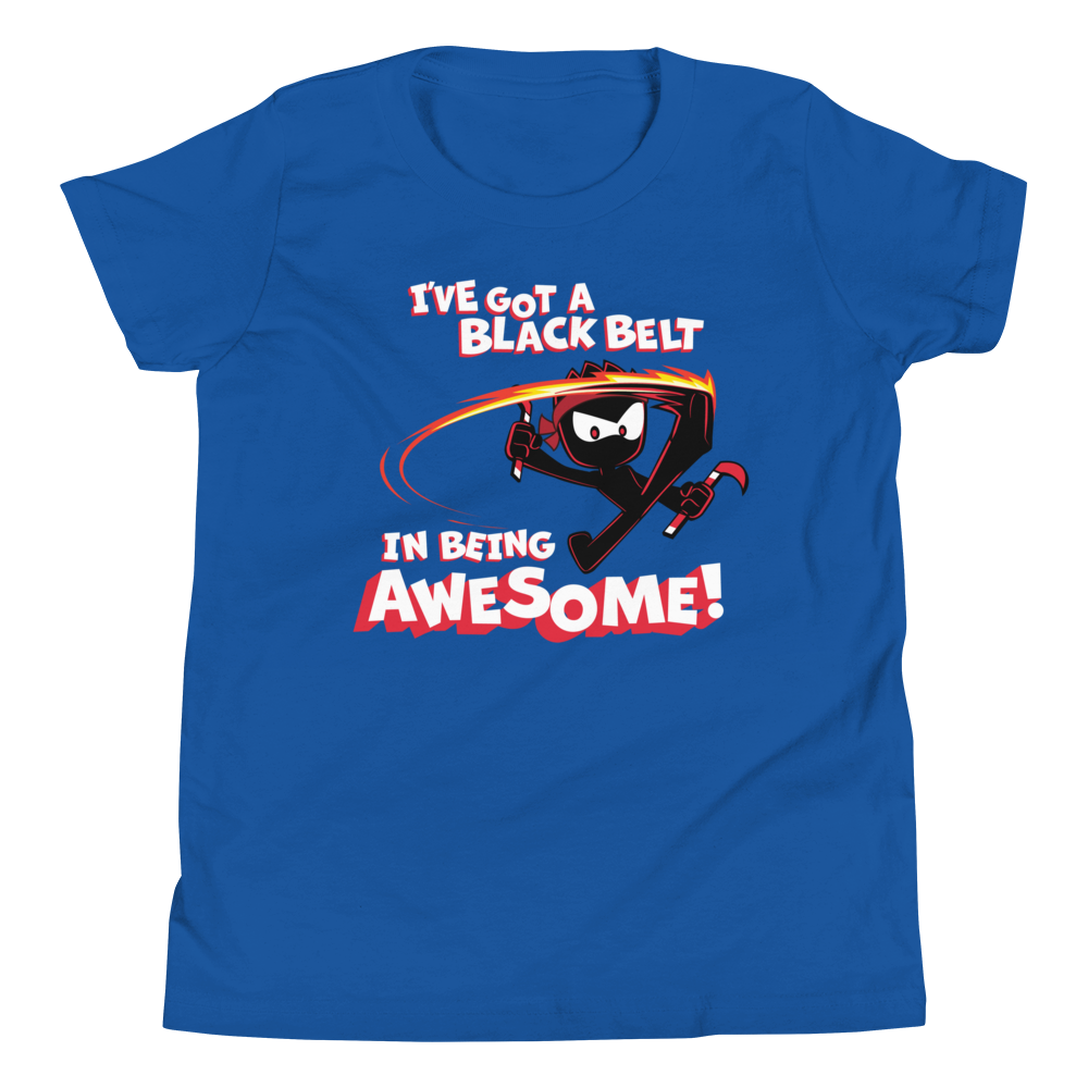 Black Belt in Being Awesome Youth T-Shirt